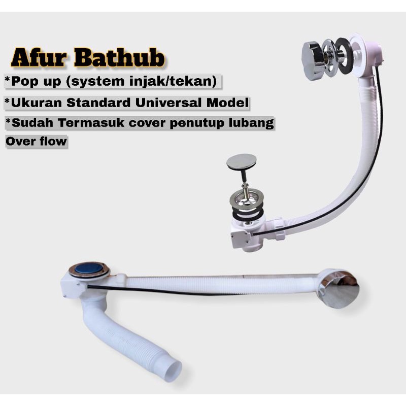 Jual Alat Pembuangan Air Bakip Afur Affur Bath Tub Plastik Mandi Selang