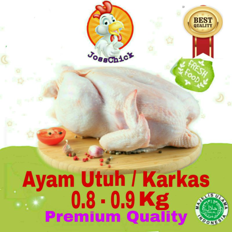 

Ayam Utuh 0.8 - 0.9 / Ayam Karkas 0.8 - 0.9 / Whole Chicken 0.8 - 0.9