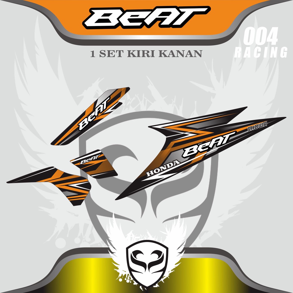 COD STRIPING MOTOR HONDA BEAT KARBU RACING LOOK / BEAT RACING LOOK / LIS BEAT KARBU ORANGE VARIASI