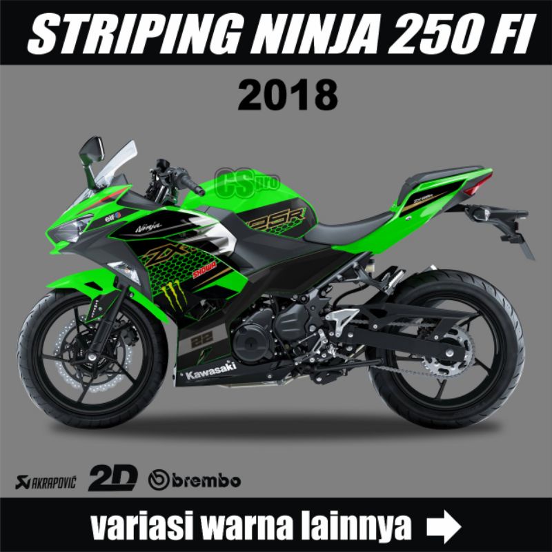 Sticker Striping Ninja 250 Fi Krt 2018 Kawasaki Ninja