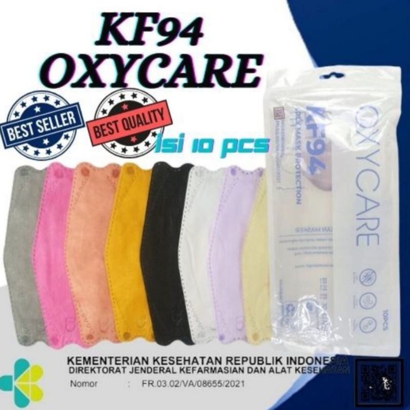 Masker KF94 OXYCARE  WARNA  1PACK ISI 10 LEMBAR
