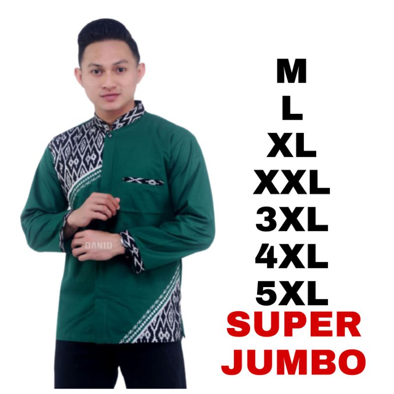 FIKDA Batik KOKO  Jumbo M / 5XL koko  Lengan Panjang Motif 21 MURAH BATIK JUMBO