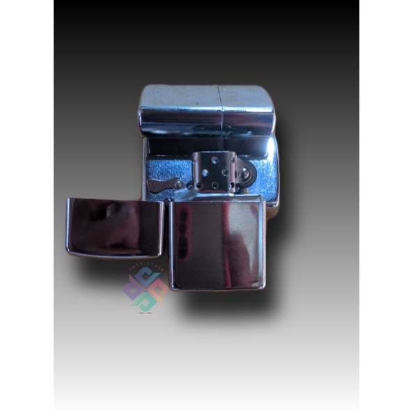 korek api zippo polos chrome