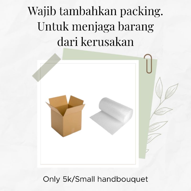 

packing small handbouquet