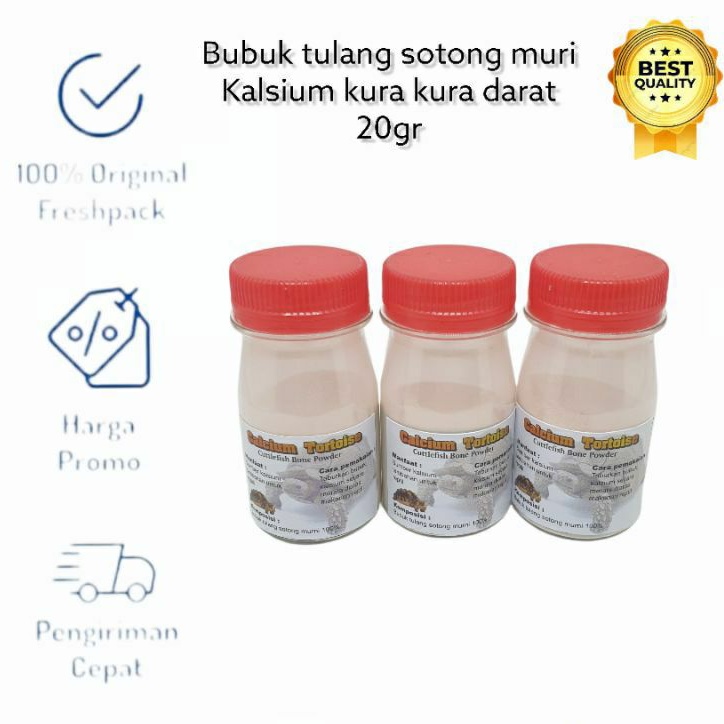 bubuk calsium turtle 20Gr tulang sotong murni kalsium reptile kura kura