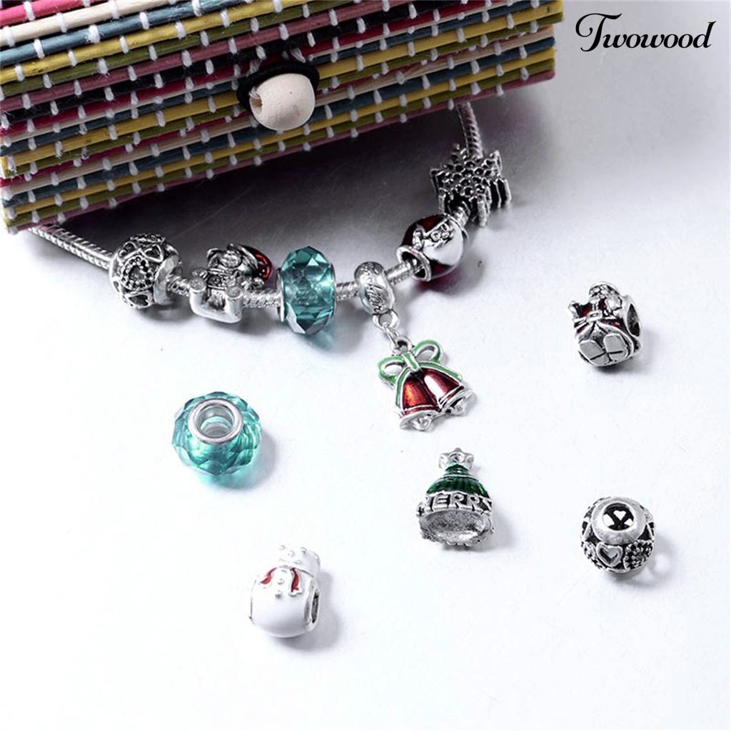 Gelang Manik-Manik Natal Bahan Zinc Alloy Adjustable Untuk Wanita