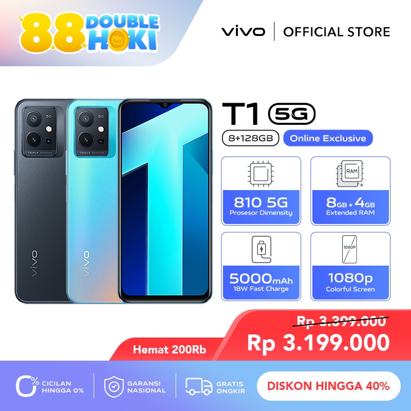  ONLINE EXCLUSIVE Vivo T1 5G 8 128 Dimensity 810 5G 8GB 4GB 
