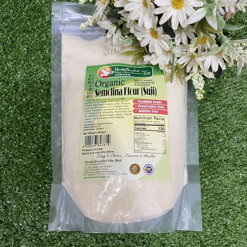 HP Organic Semolina Flour (SUJI) 500gr