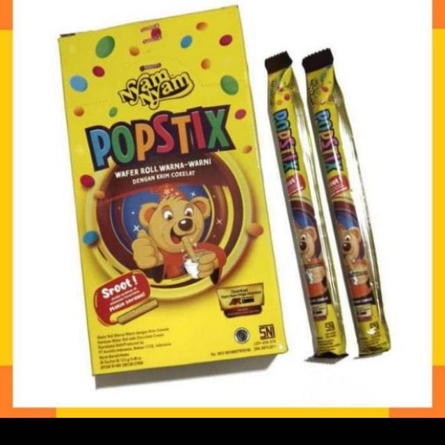 

Nyam Nyam POPSTIX Satuan Wafer Roll Cokelat Popstik per pcs