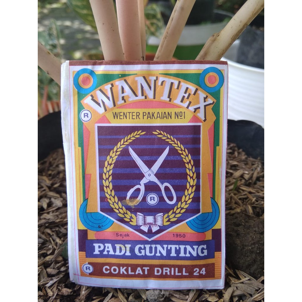 Pewarna Kain Pakian Wantex Cap Padi Gunting Naptol Warna Coklat Drill