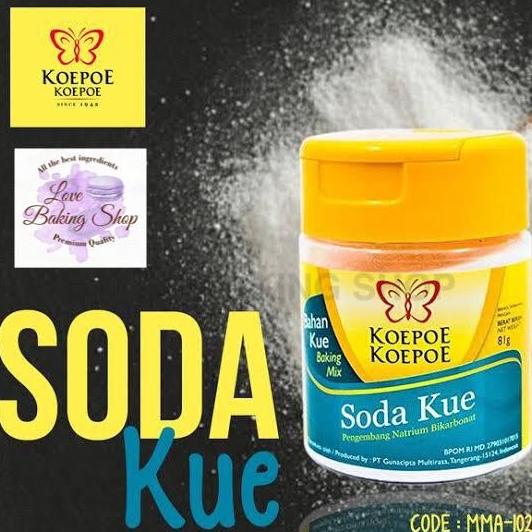 

SODA KUE 81GR KOEPOE-KOEPOE BAKING SODA PENGEMBANG KUE KUPU-KUPU HALAL TERPERCAYA Kode 1052