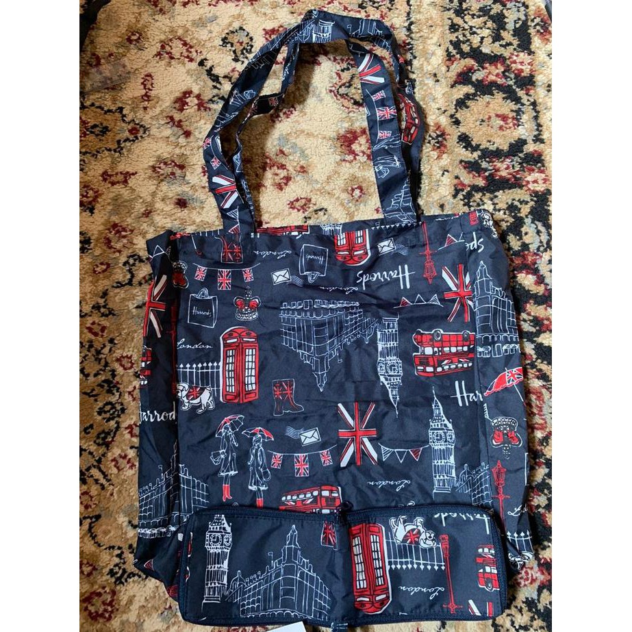 Promo Bulan Ini Tas Lipat Belanja Harrods -Original Hemat