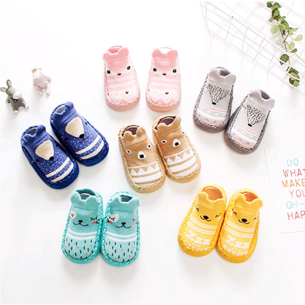 Sepatu Anak Bayi Anti Slip / Baby Socks Shoes / Sepatu Baby / Kaos Kaki / Sepatu Bayi Prewalker