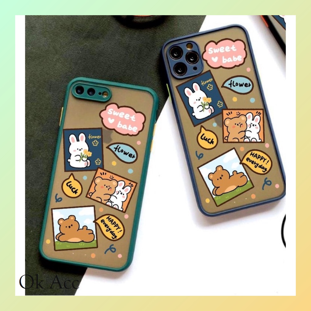 Casing Motif Kelinci Lucu AA09 for Oppo Realme 2 Pro 3 5i 5s 7 7i 8 8i U1 U2 C1 C11 2021 C12 C15 C17 C2 C20 C20A C21 C21y C25 C3 C31 C35 Narzo 20 30A 50a 50i 5G