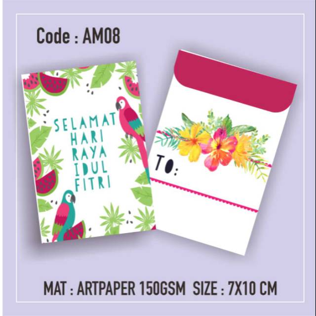 

Amplop lebaran motif lucu bahan tebal