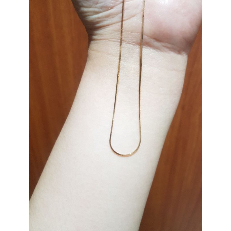 KALUNG EMAS PENDEK ITALI KASANDRA KILAT