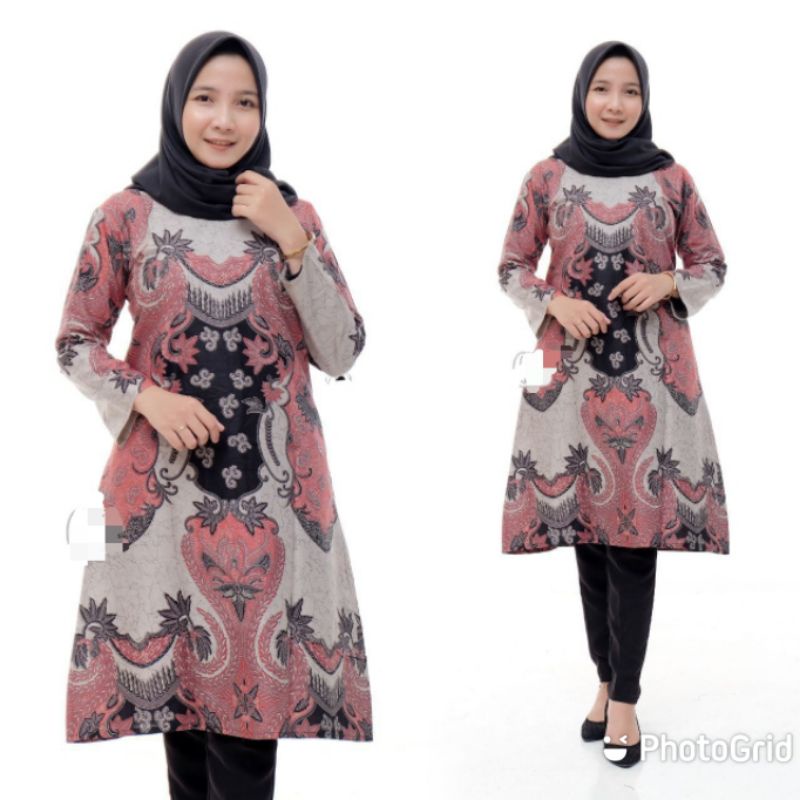 Tunik Batik 2021/ Tunik Modern/ Atasan wanita/ Baju Muslim