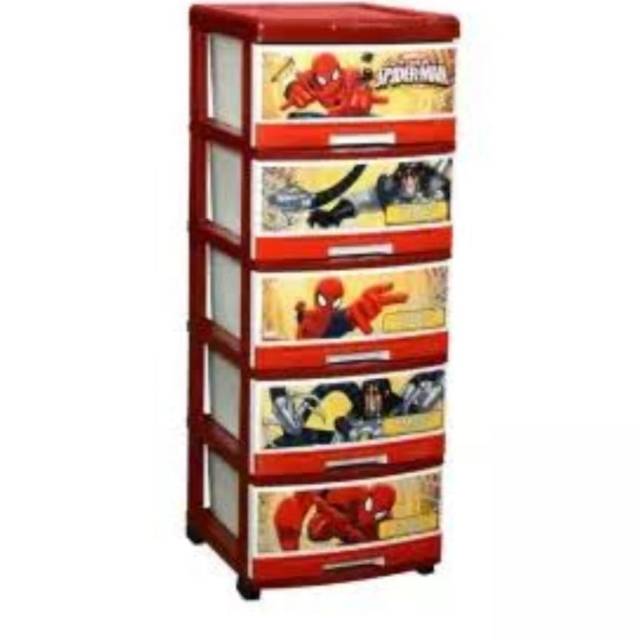 Lemari plastik napolly SFC2 5000 SPGC karakter spiderman 5 Lemari plastik napolly SFC2 5000 SPGC karakter spiderman 5
