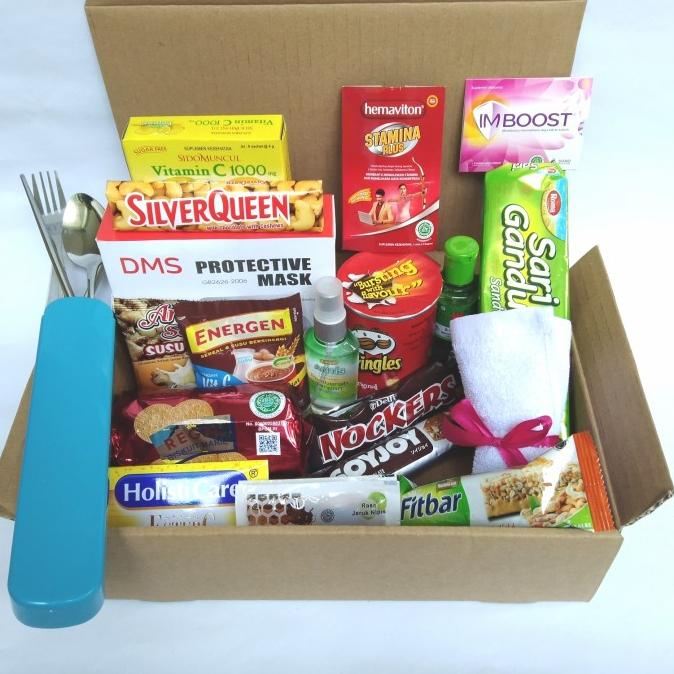 BISA BAYAR DITEMPAT hampers paket vitamin,alat kesehatan dan makanan isoman parcel gift DISKON