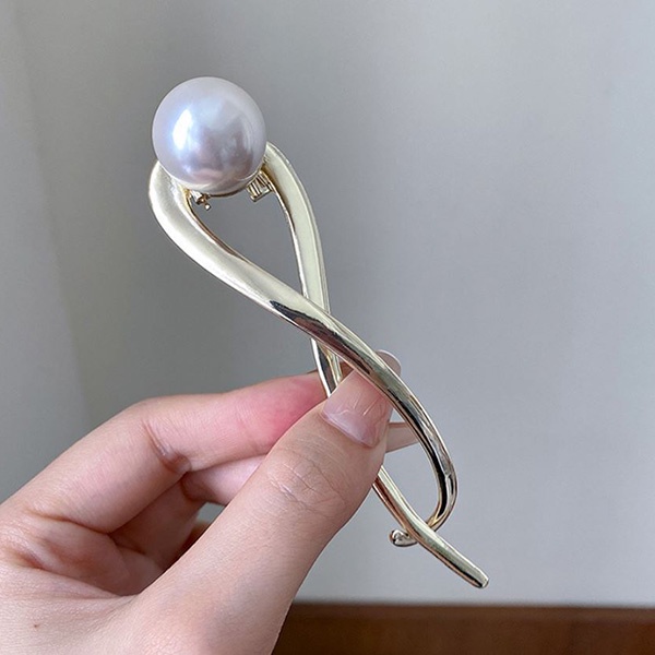 jepit rambut mutiara simple high end pearl hair clip jje087(4e1)