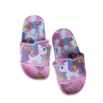 Sandal Slop Karakter G42 Sandal Anak Perempuan Import Size 24-35 Usia 2-8 Tahun