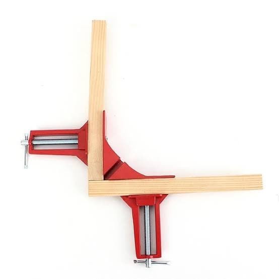 Corner clamp aluminium merah klem sudut klem siku 90 derajat