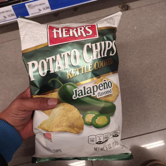 

Restock Herrs Potato Kettle Jalapeno - Snack Import Herr'S 170Gr