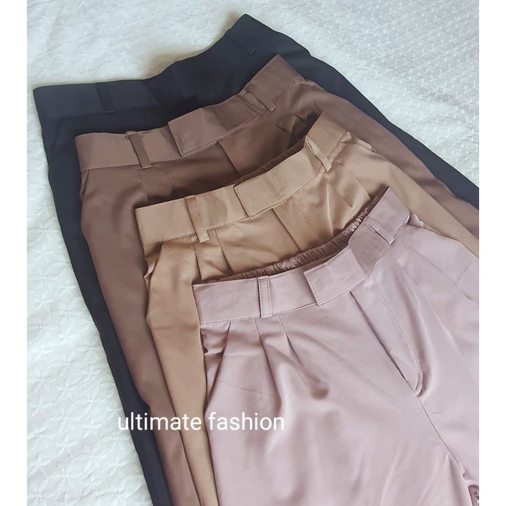 Celana Kulot Loose Pants Cullote Highwaist HW Wanita Import Premium Model Korea Kekinian Celana Kantor Formal Real Pict 9587 Alya