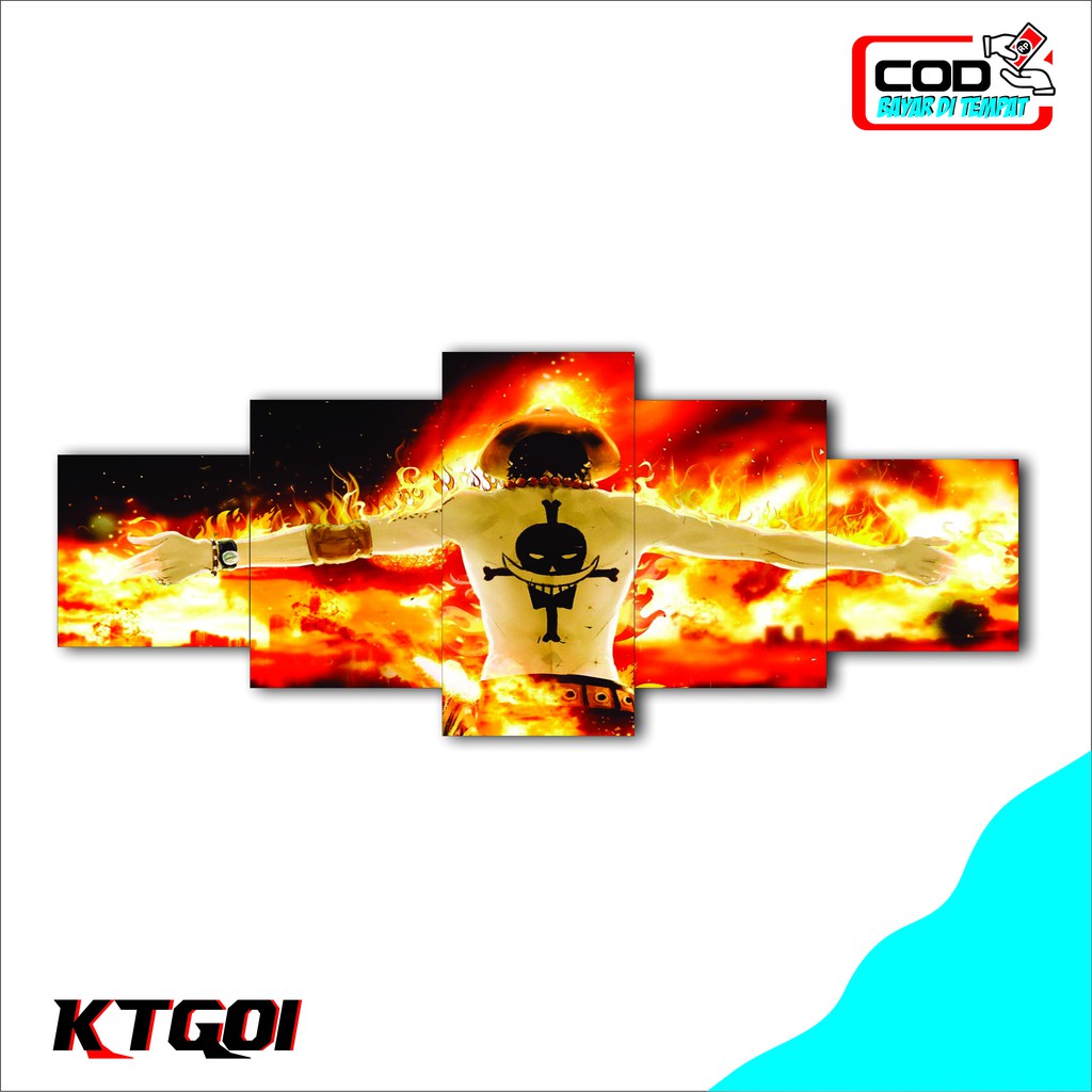 Poster One Piece Hiasan Dinding Kamar Cowok Ukuran Besar KTG01