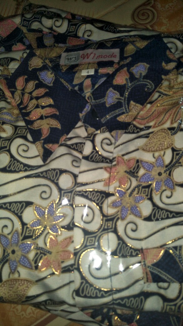 Part 1 Kemeja Batik Anak Hyva Navy Lengan Pendek / Kemeja Anak Batik Lengan Pendek