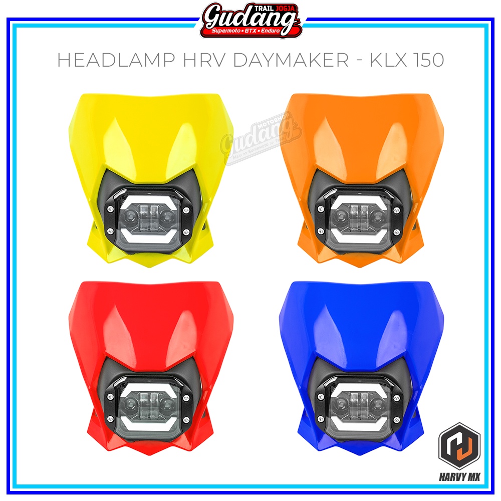 Headlamp Reflektor Daymaker Lampu Depan LED HRV Supermoto KLX BIGFOOT DTRACKER CRF 150L KTM 250 2017