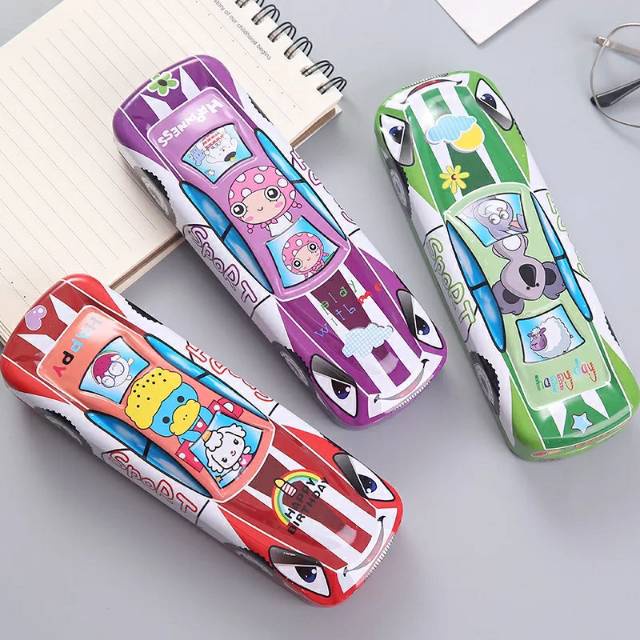 

JKG Kotak Pensil Besi / Tempat Pensil Besi motif Car/Mobil