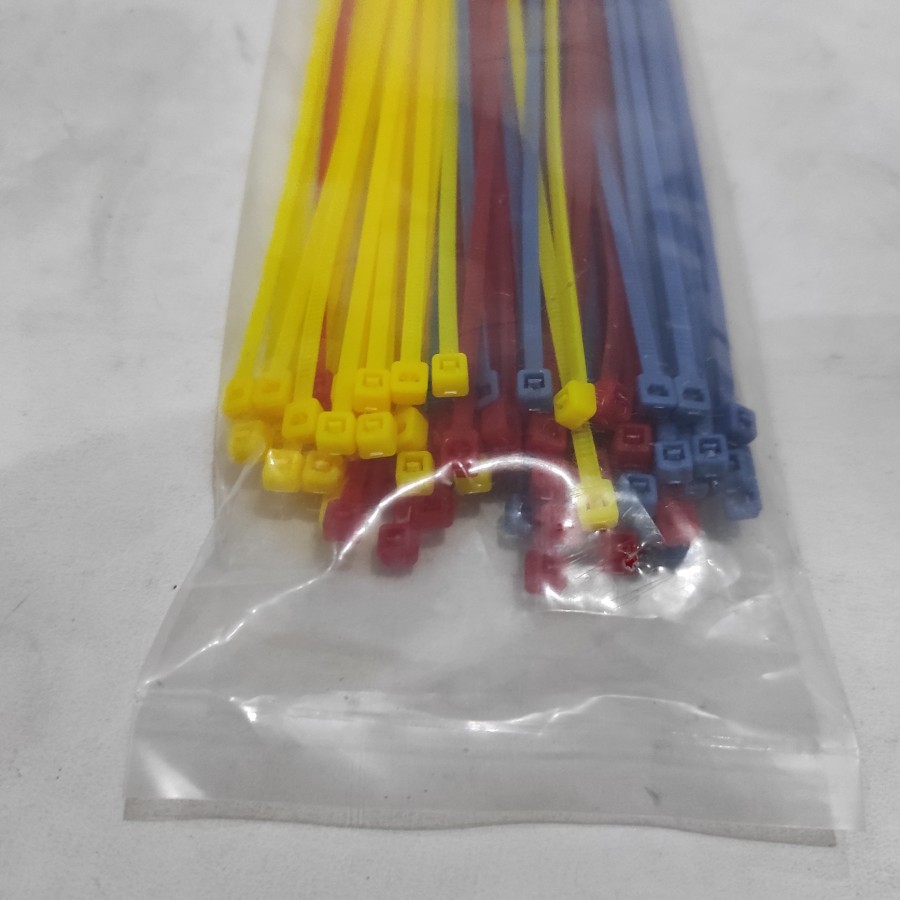 Kabel Tali Cable tis Tie Ties nylon nilon 3 Warna warni 250mm 25cm 25