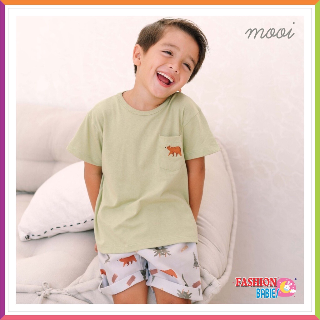 MOOI POCKET TEE SET | SETELAN ANAK CELANA PENDEK ❤ Fashionbabies ❤