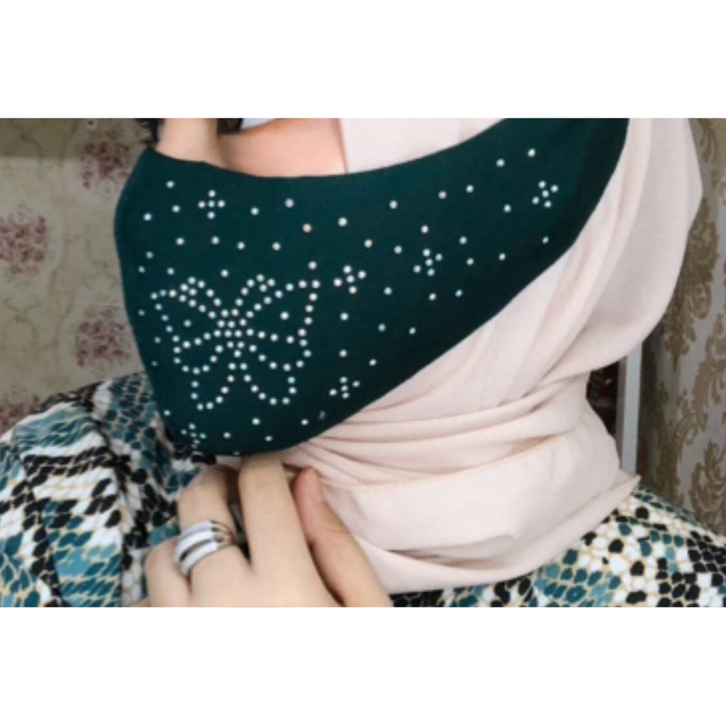 MASKER KAIN BAHAN SCUBA HIJAB / PRIA FASHION ada mote dan polos