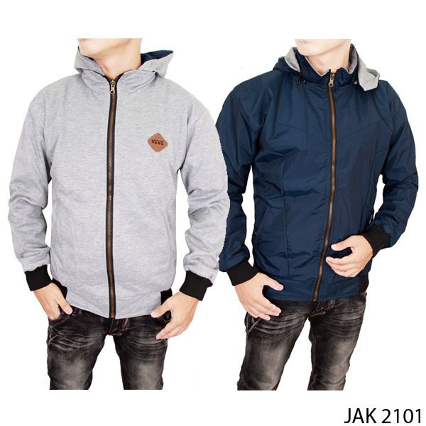 Jaket Parasut Fashion Parasut Dongker – Abu – JAK 2101