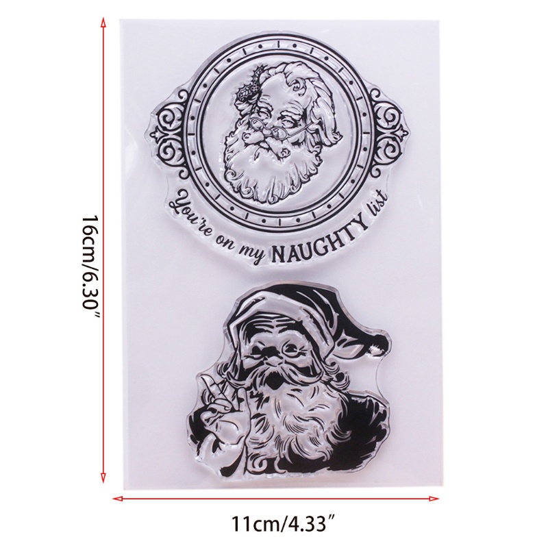 Stempel Segel Bahan Silikon Motif Santa Gaya Retro Untuk Dekorasi Album Foto