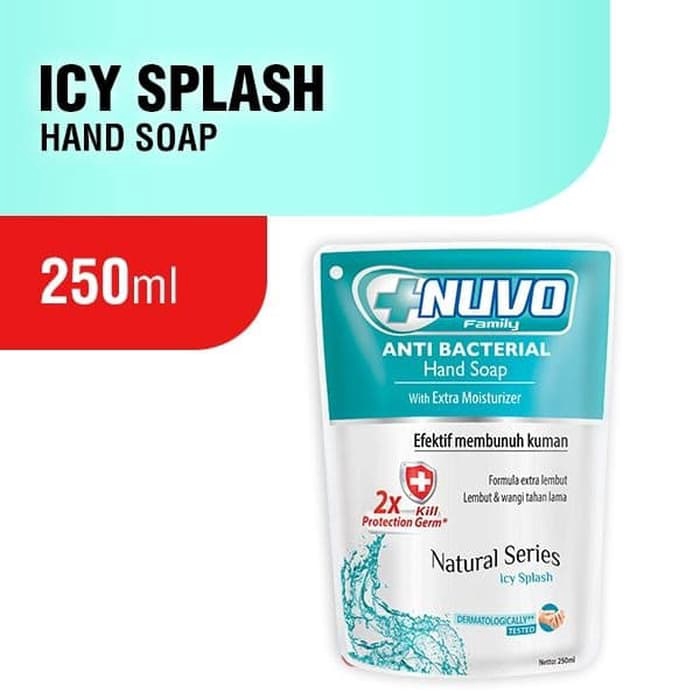 Nuvo Hand Soap Icy Splash Refill 250 ml | Sabun Cuci