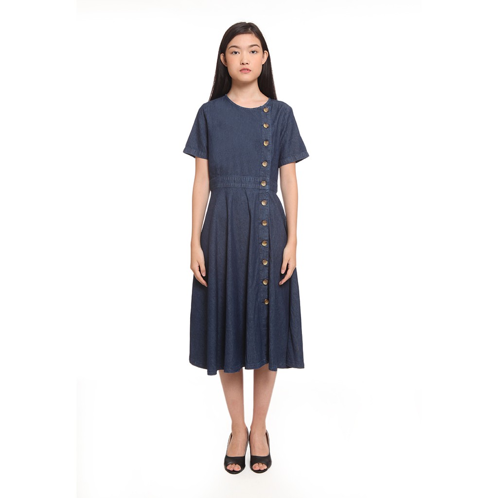 denim a line dress
