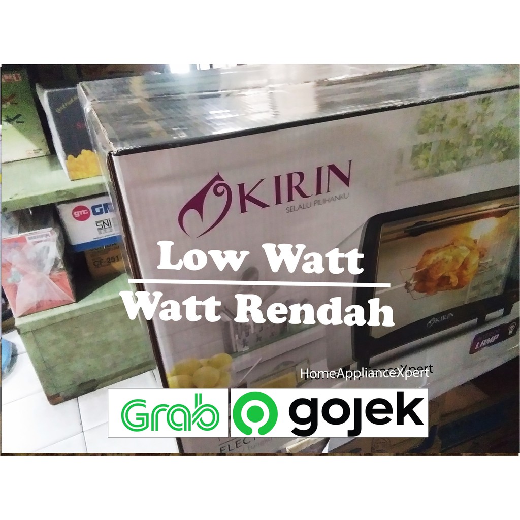 Oven Electric Listrik Kirin KBO190LW Low Watt Rendah