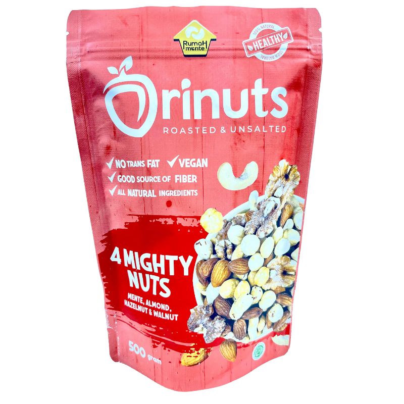 

ORINUTS 4 MIGHTY NUTS MIX 500GR KACANG METE ALMOND HAZELNUT WALNUT (PREMIUM QUALITY CEMILAN DIET)