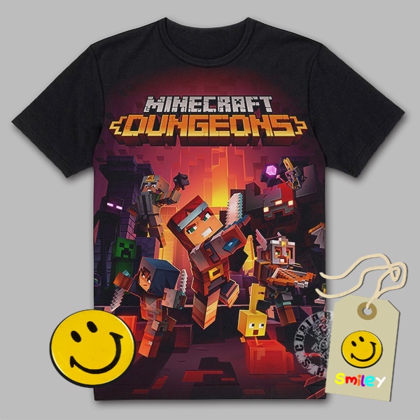 Kaos Game Anime Mine Craft Dungeons Baju Distro Game Anime Mine Craft Pakaian Dewasa