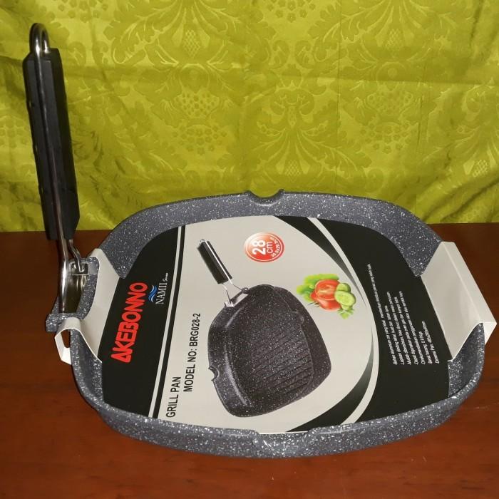 Griller Multi Grill Pan Akebonno Wajan Panci Panggangan Ceramic Marble 28 Cm