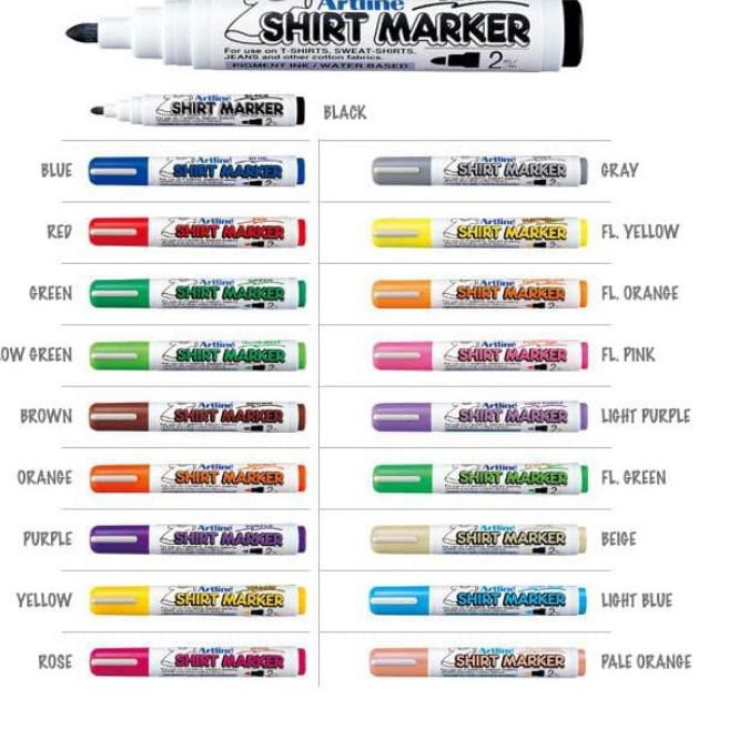 

Banyak Dipakai>!mgu-829 Artline Shirt Marker SATUAN - Spidol kain - alat lukis
