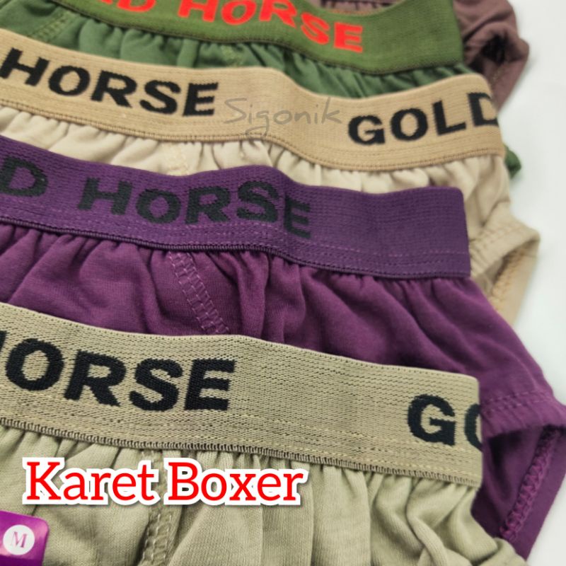 CD Brief Celana Dalam Pria Dewasa M L XL Karet Boxer HORSE GOLD Katun Murah Sigonik