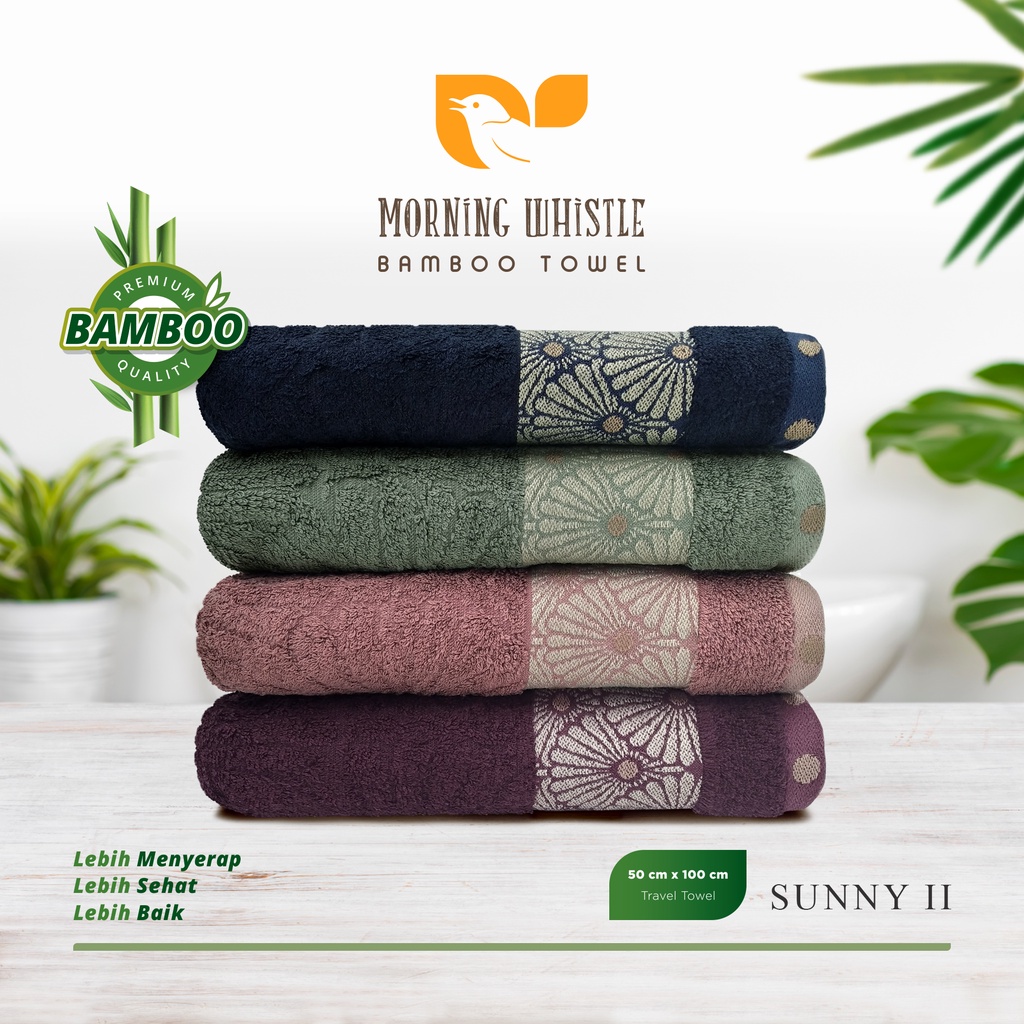 Handuk Terry Palmer Bambu Morning Whistle Bamboo SUNNY / Handuk Travel / Hand Towel 34 x 80 cm | 50 x 100 cm