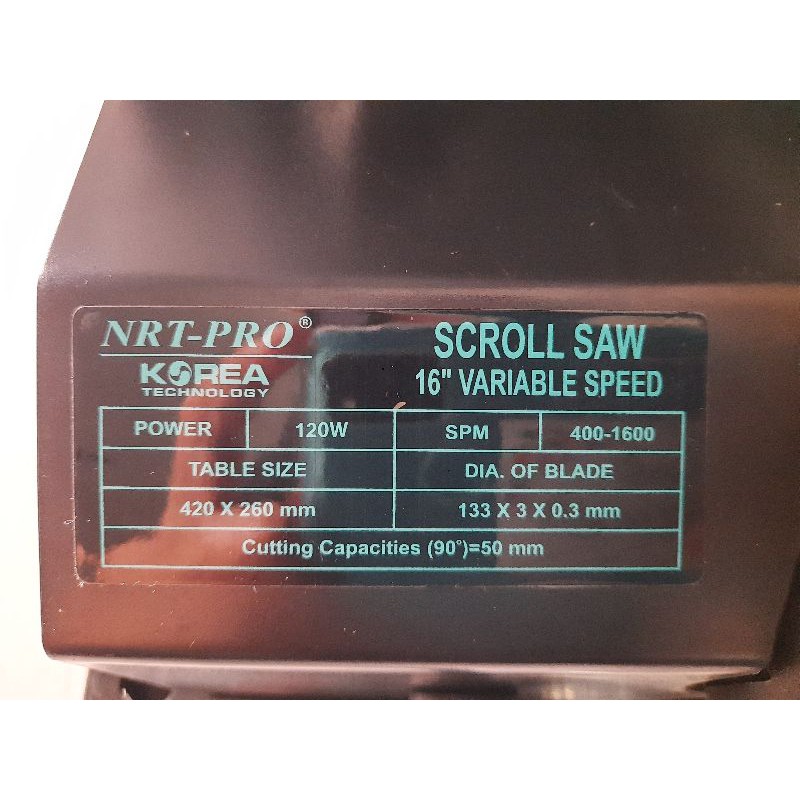 Xaviertaran Scroll Saw Dengan Warna 16" Hd Merk Nrt-Pro