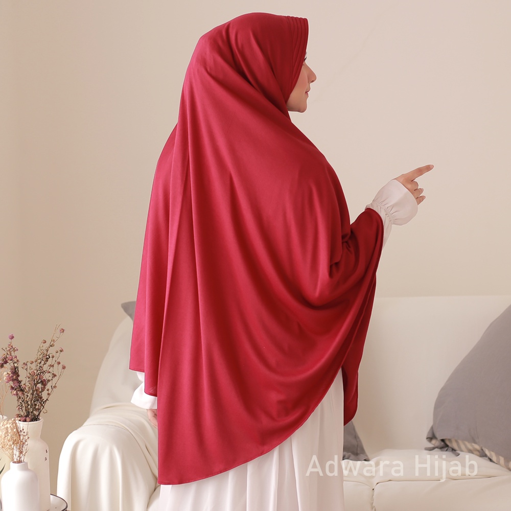 ADWARA HIJAB Jilbab Kaos Pet Antem Jumbo PREMIUM / Jilbab Jumbo Menutupi Lengan Tebal dan Adem