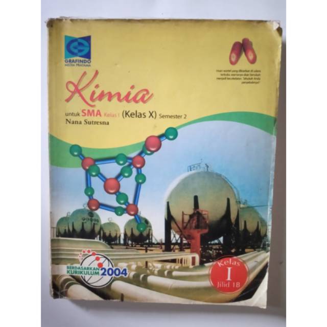 Preloved Buku Kimia SMA Kelas X semester 2/ Buku Preloved SMA Kimia