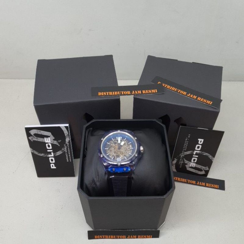 Jam Tangan Pria Police PL.15924JPBL/48P All Blue Rubber Automatic